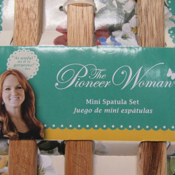 NWT! Pioneer Woman Ree Drummond 3Pc Set of Mini Silicone Kitchen Spatulas - Picture 2 of 4